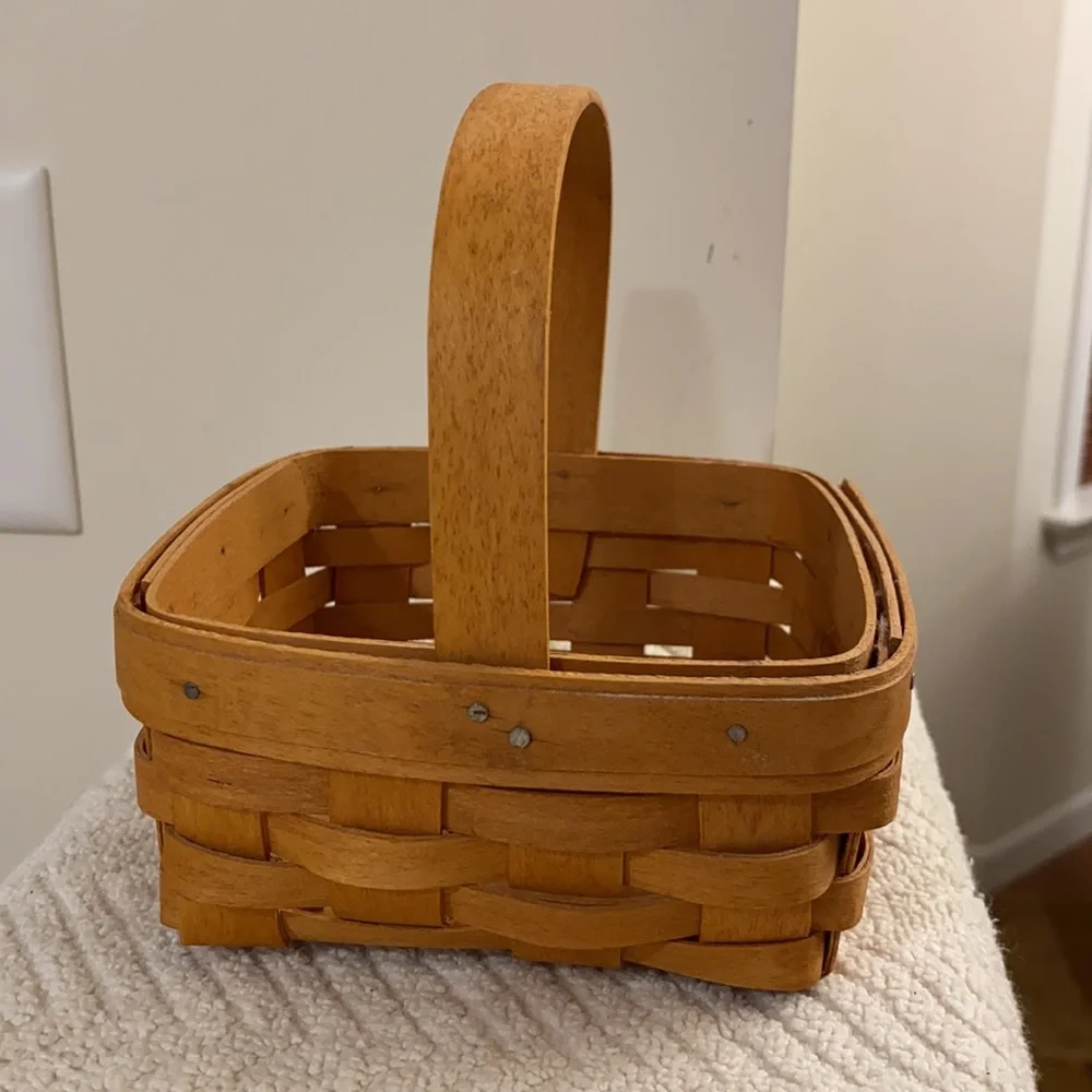 Vintage Longaberger 1996 Brown Square Hostess Appreciation Collectible Basket